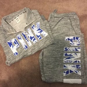 Pink hoodie and sweatpants